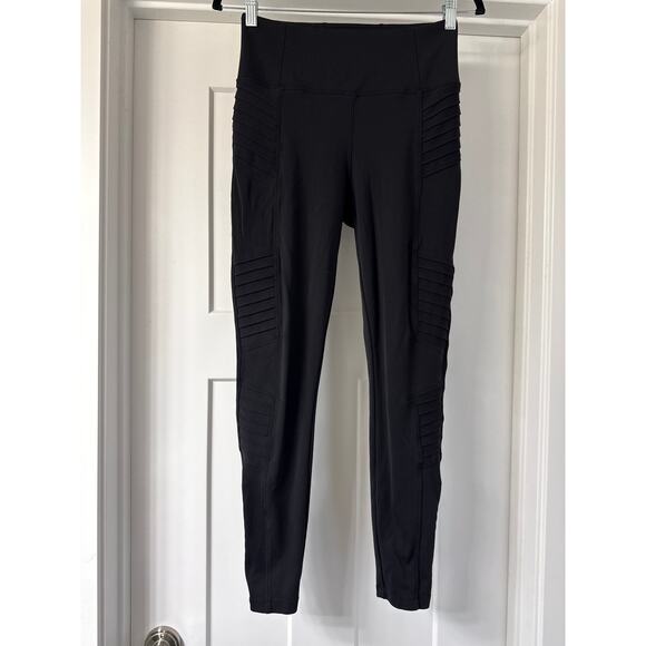 Athleta Black Delancey Moto Leggings Womens Size Small in Black - Picture 6 of 11